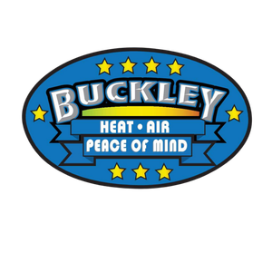 the logo for buckley heat air peace of mind