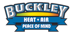 The logo for buckley heat air peace of mind