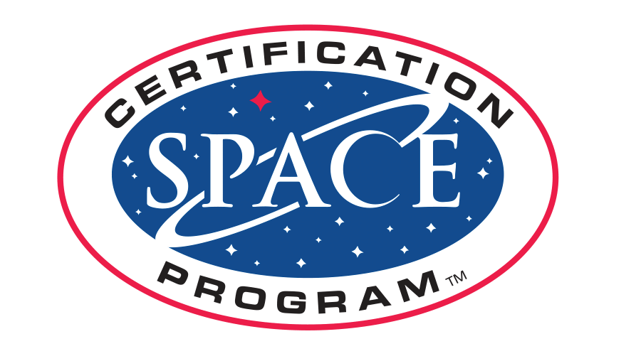 the logo for the space certification program