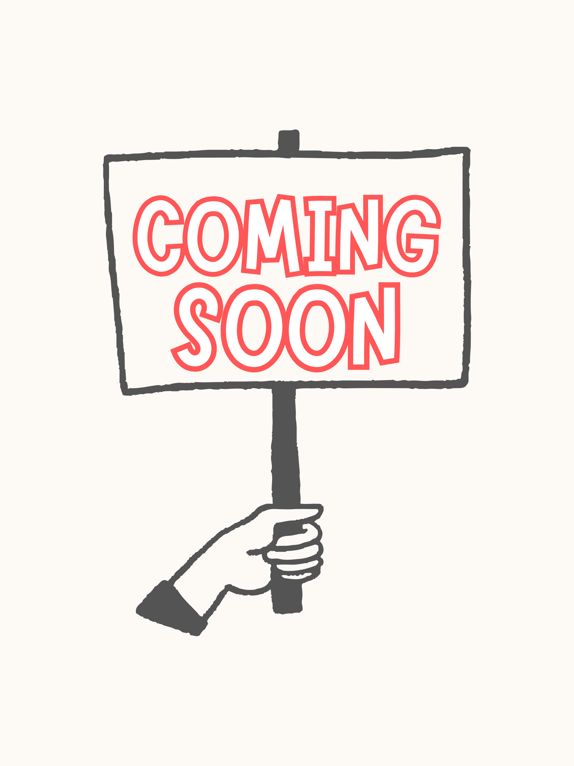 Hand holding a sign that says