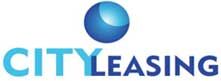 City Leasing logo: blue sphere above the words CITY and LEASING, which are in a gradient blue.