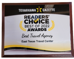 texarkana gazette readers choice award for 2022 best travel agency