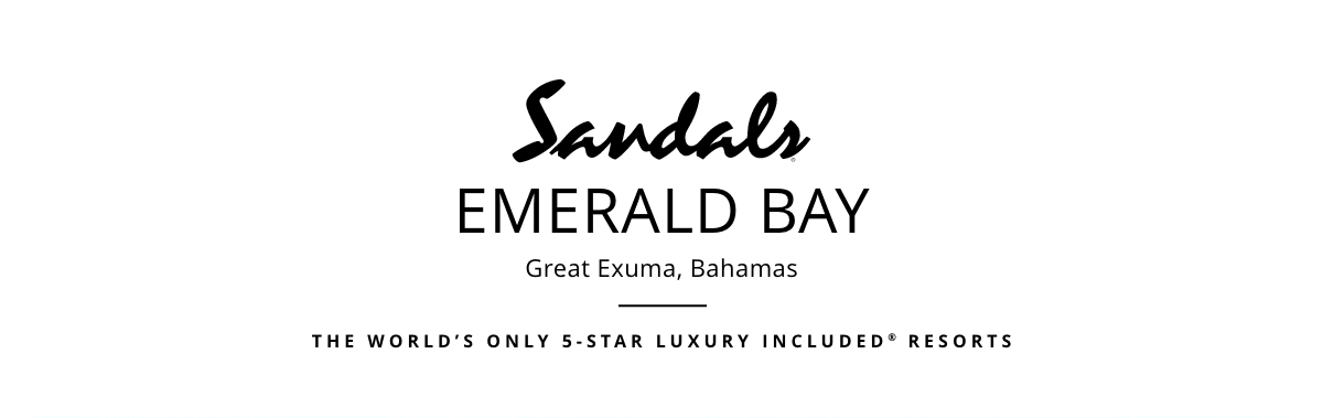 Sandals emerals bay text photo promotion