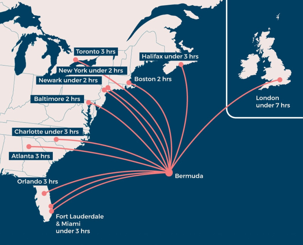 A map of the united states and the united kingdom