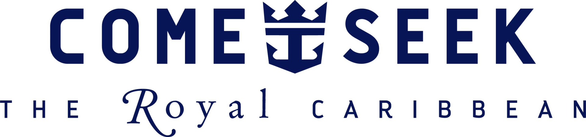 The logo for come seek the royal caribbean