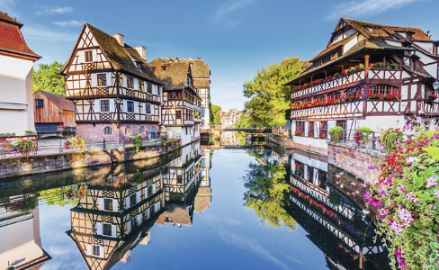 water between beautiful colorful strcures