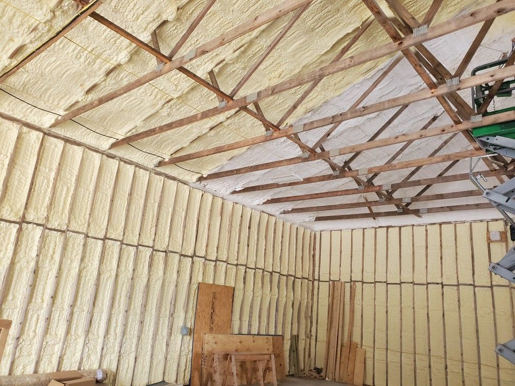 A room with a lot of foam on the walls and ceiling.