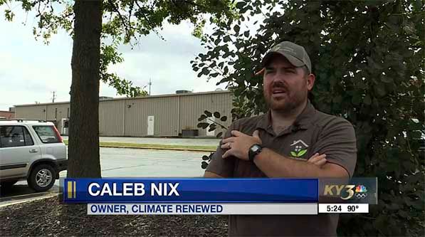 A man with a name tag that says caleb nix