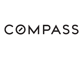 A black and white logo for compass on a white background.