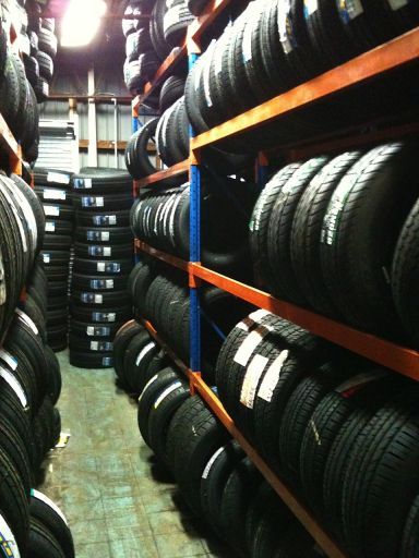 Storeroom of tyres for sale in Hornsby