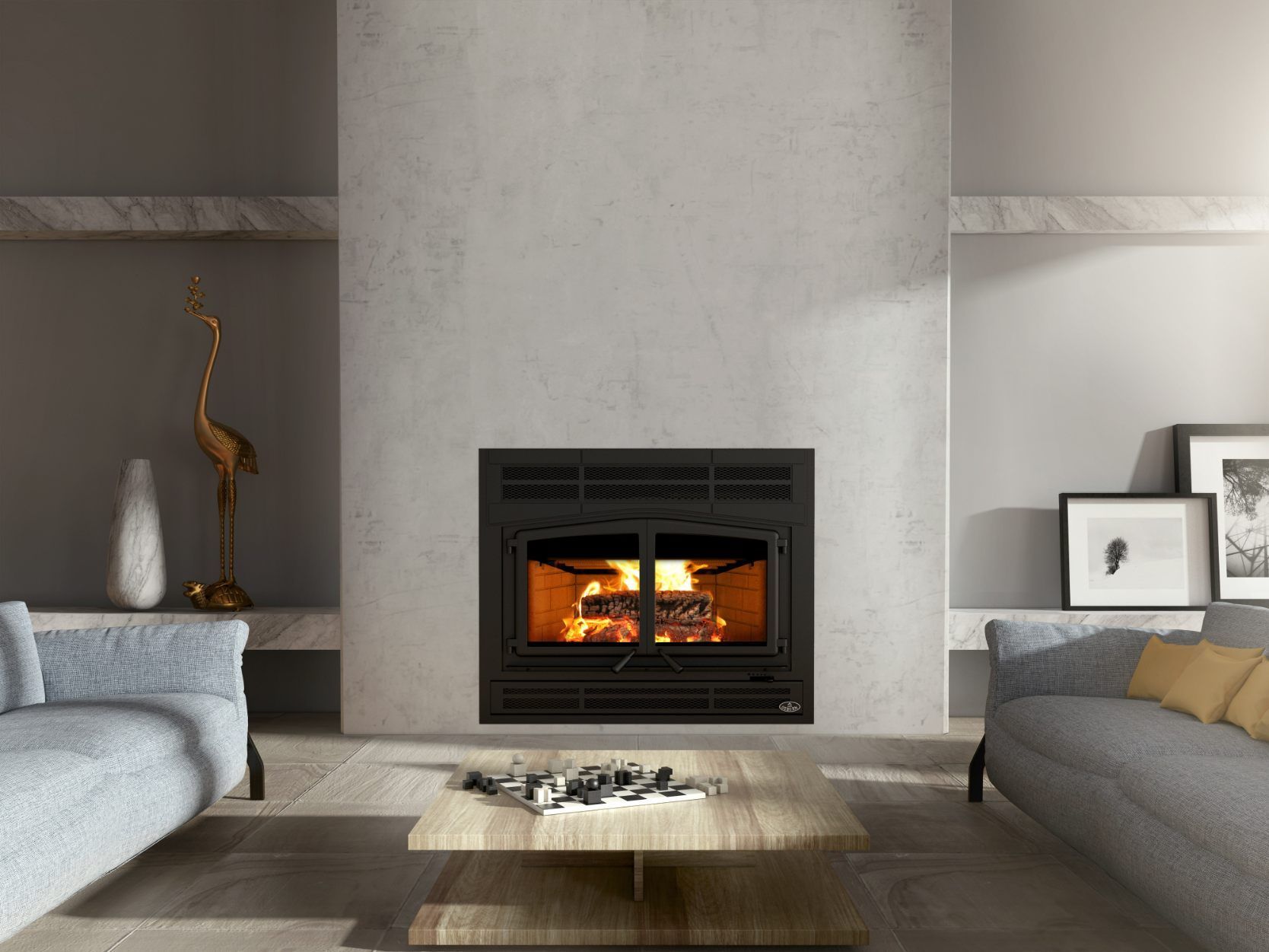 englander wood stove installation in wisconsin