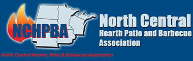 a logo for the north central hearth patio and barbecue association