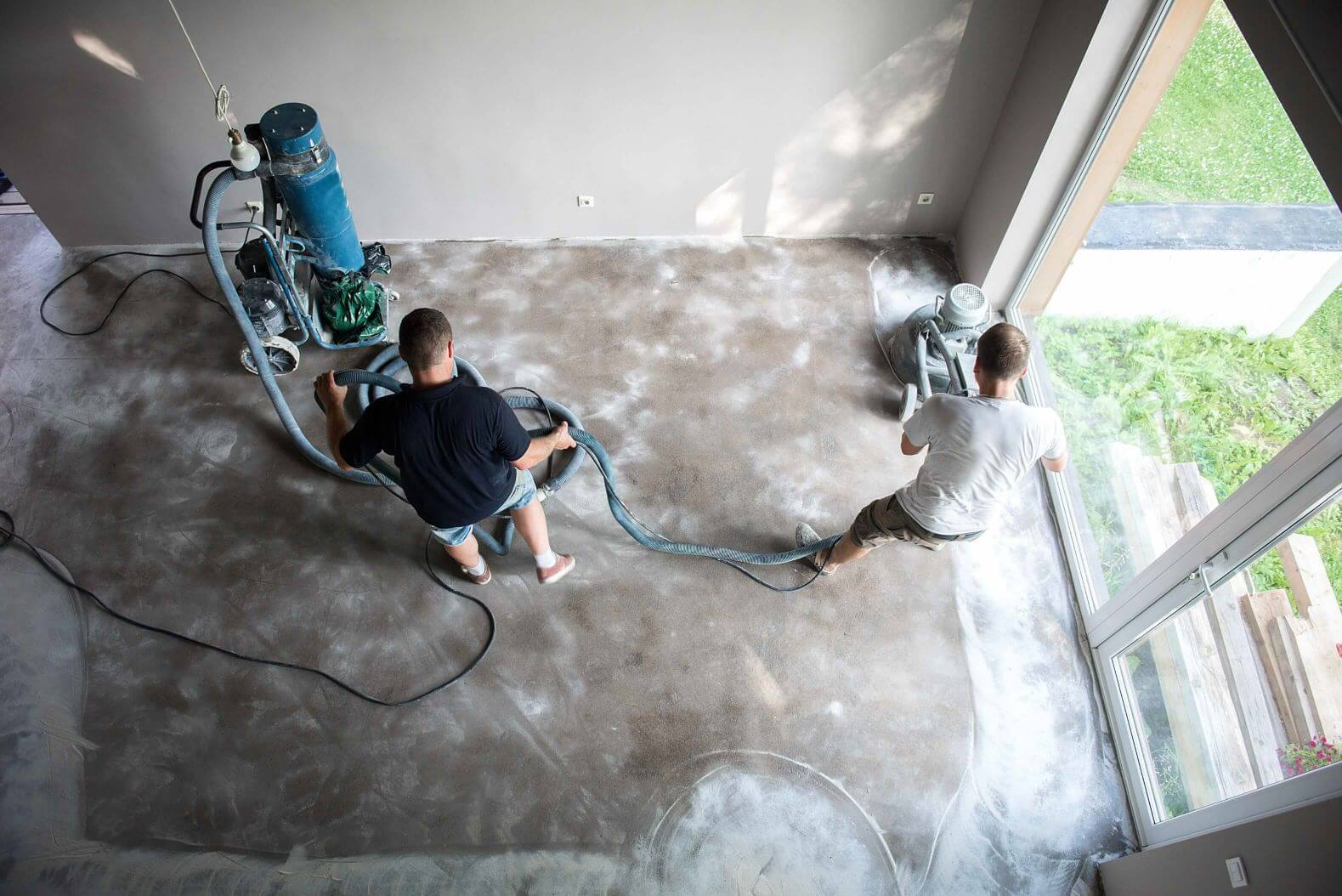 Preparation and surface grinding for a residential epoxy flooring  job in  Joondalup WA