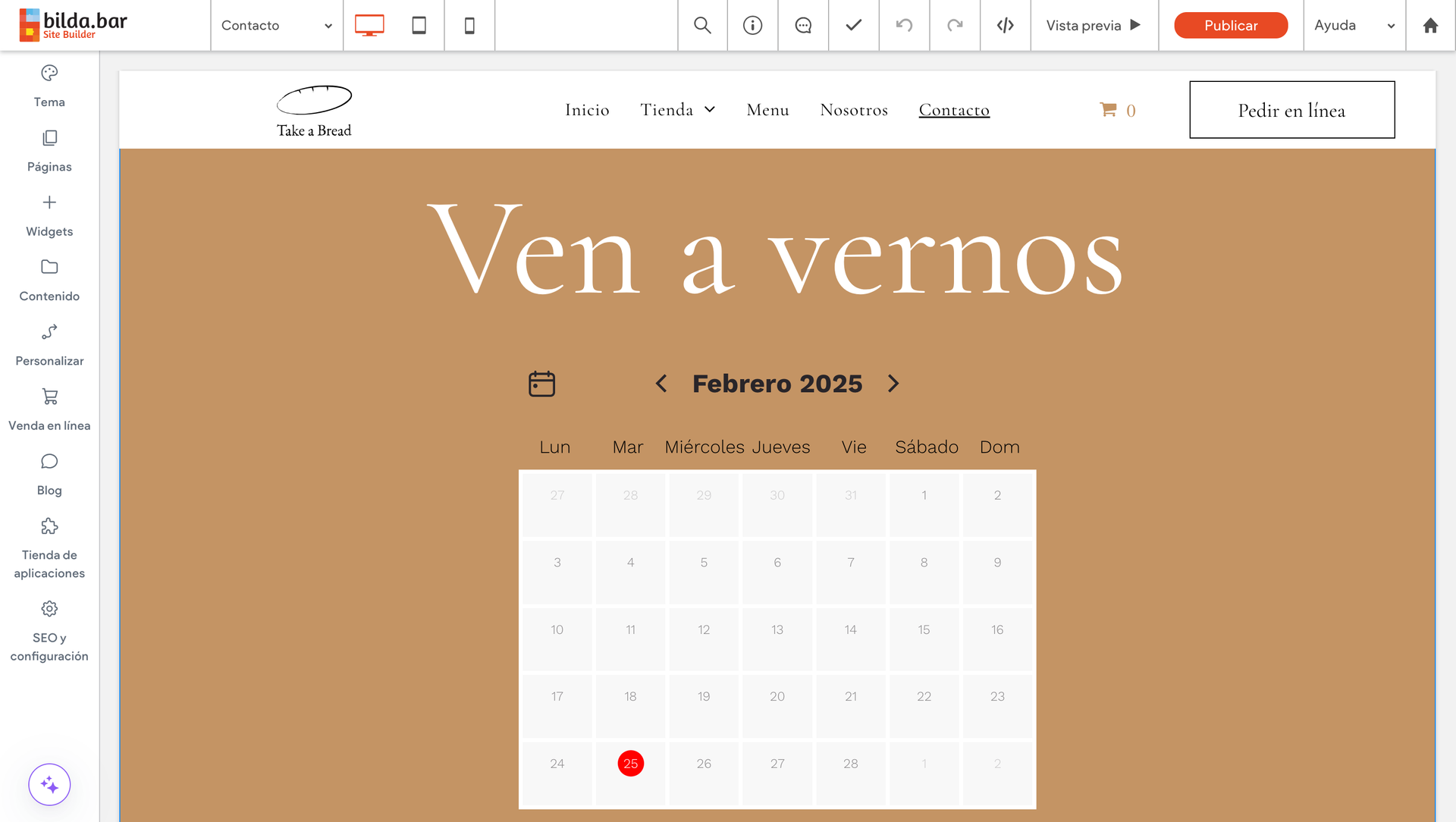 sitio web pagina web agenda de citas