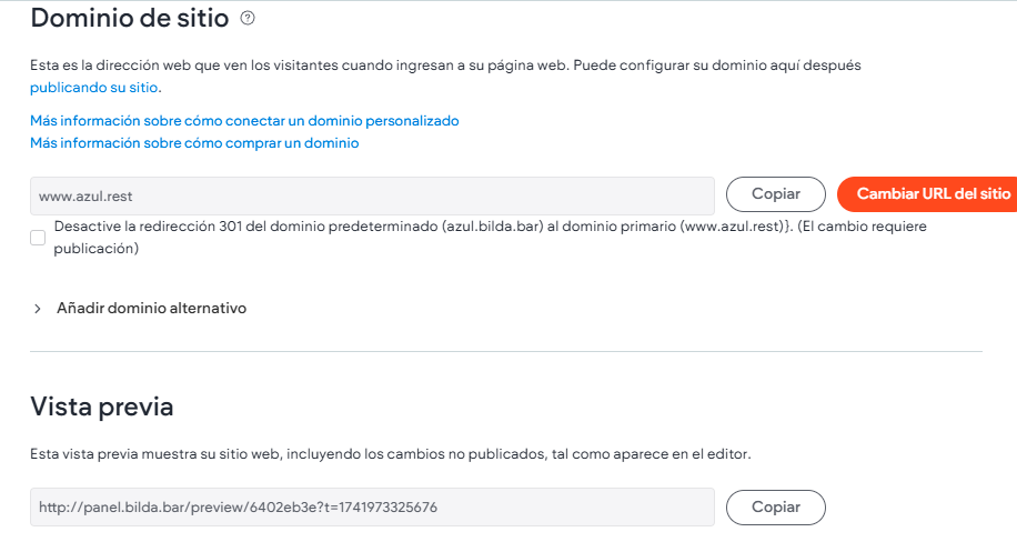 sitio web pagina web dominios