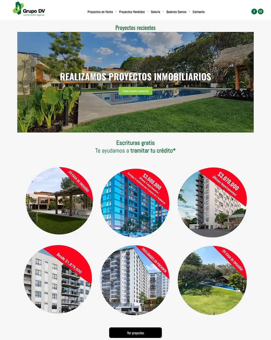 sitio web pagina web grupo dv