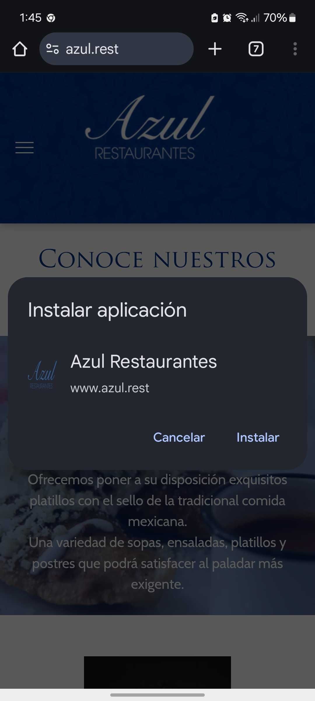 sitio web pagina web pwa