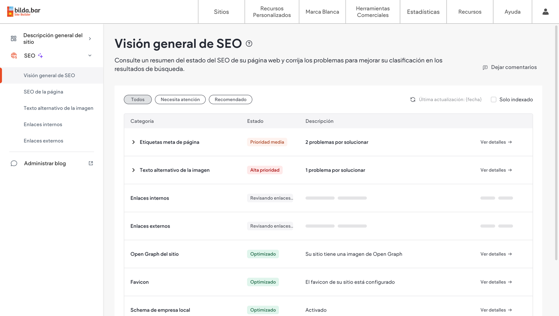 sitio web pagina web seo