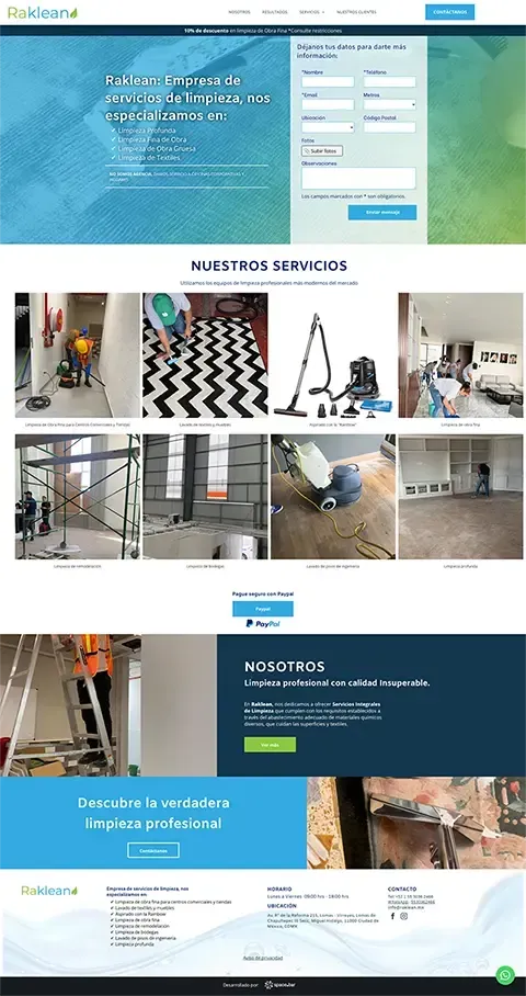 sitio web pagina web raklean