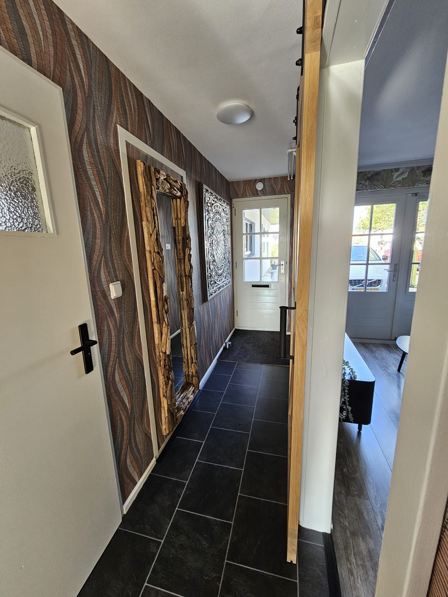 De gang van Vakantiehuis Akkerzicht Oudesluis.