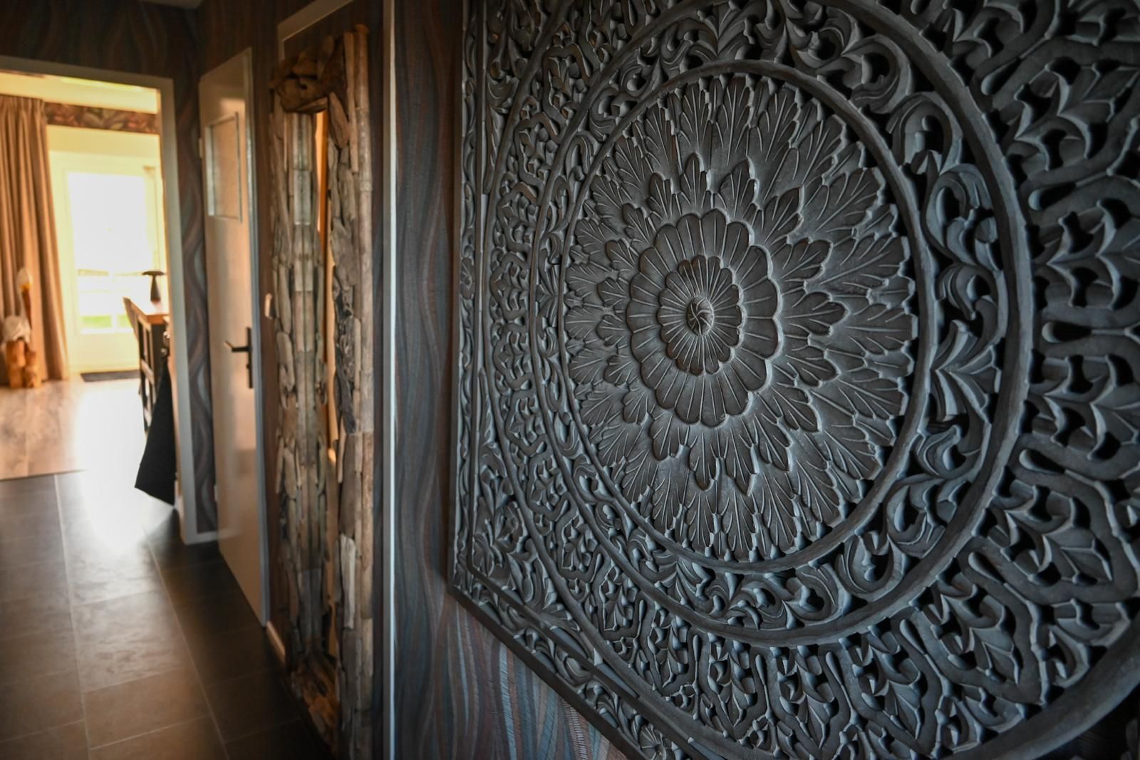 De gang van Vakantiehuis Akkerzicht Oudesluis.