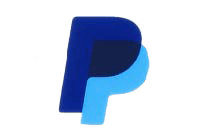 Un logo paypal bleu et blanc sur fond blanc.