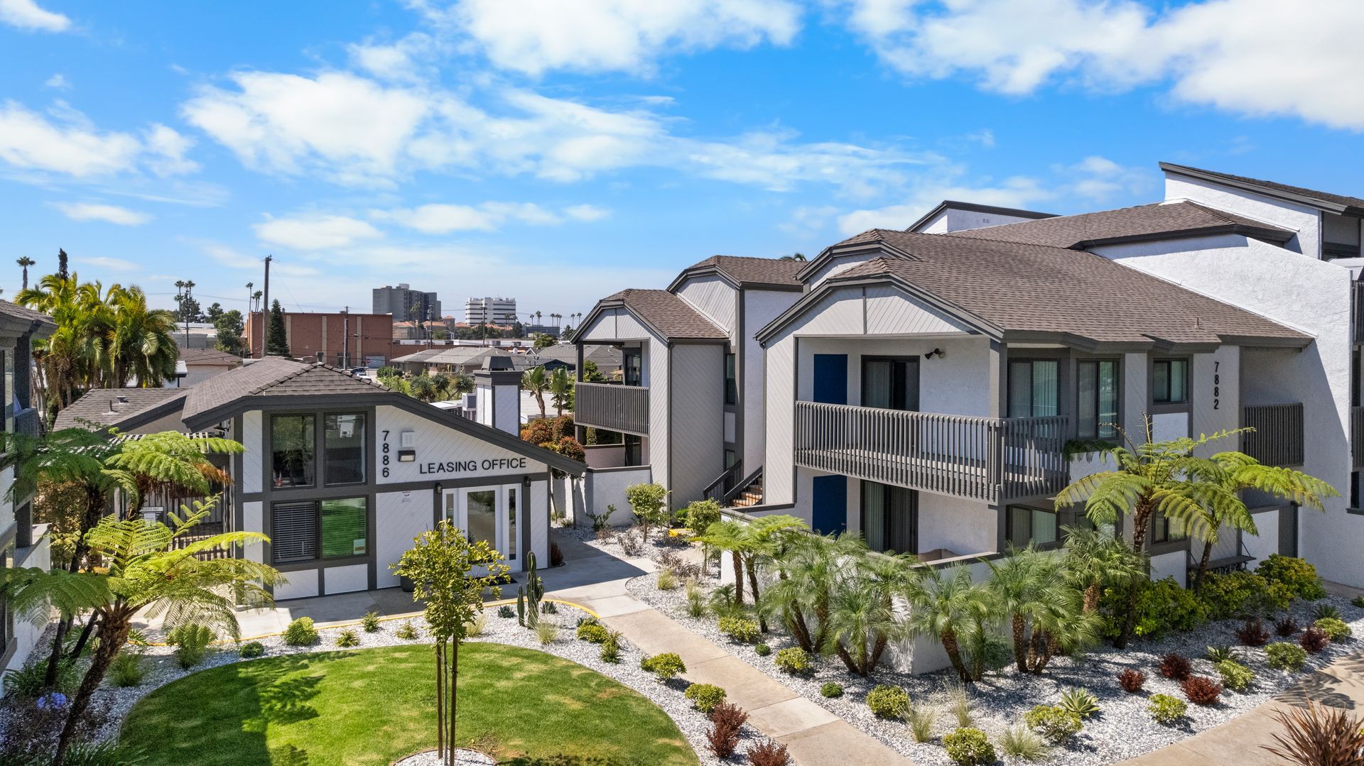 building exterior and leasing office