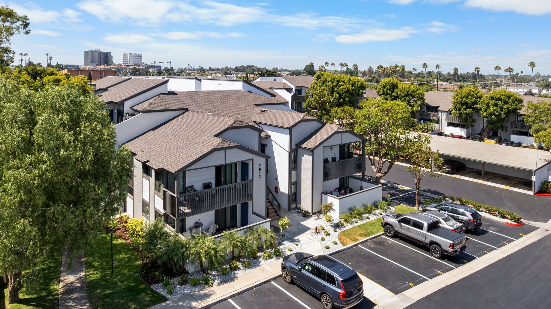 building exterior and parking lot