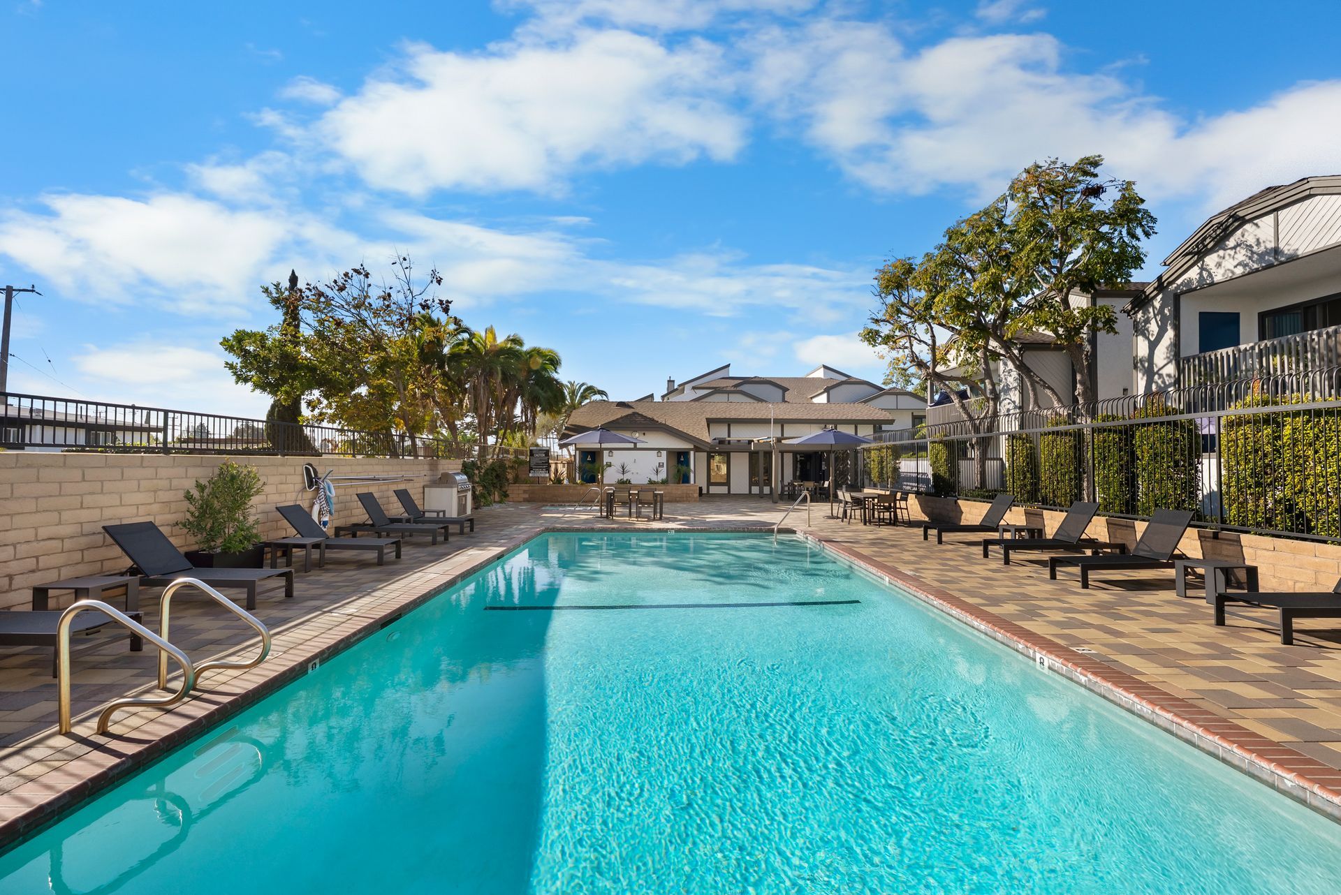 pool and lounge chairs