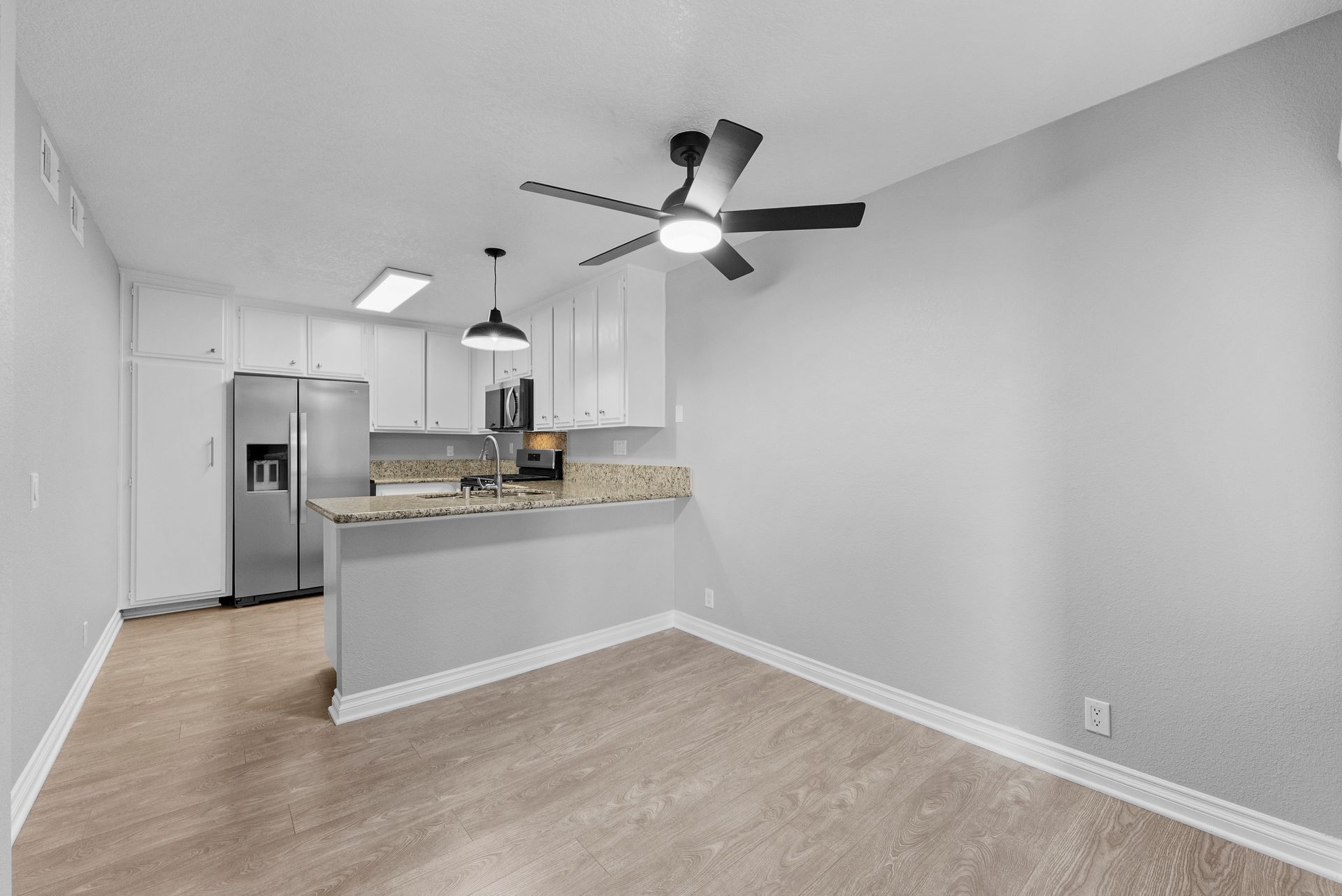 dining room and kitchen