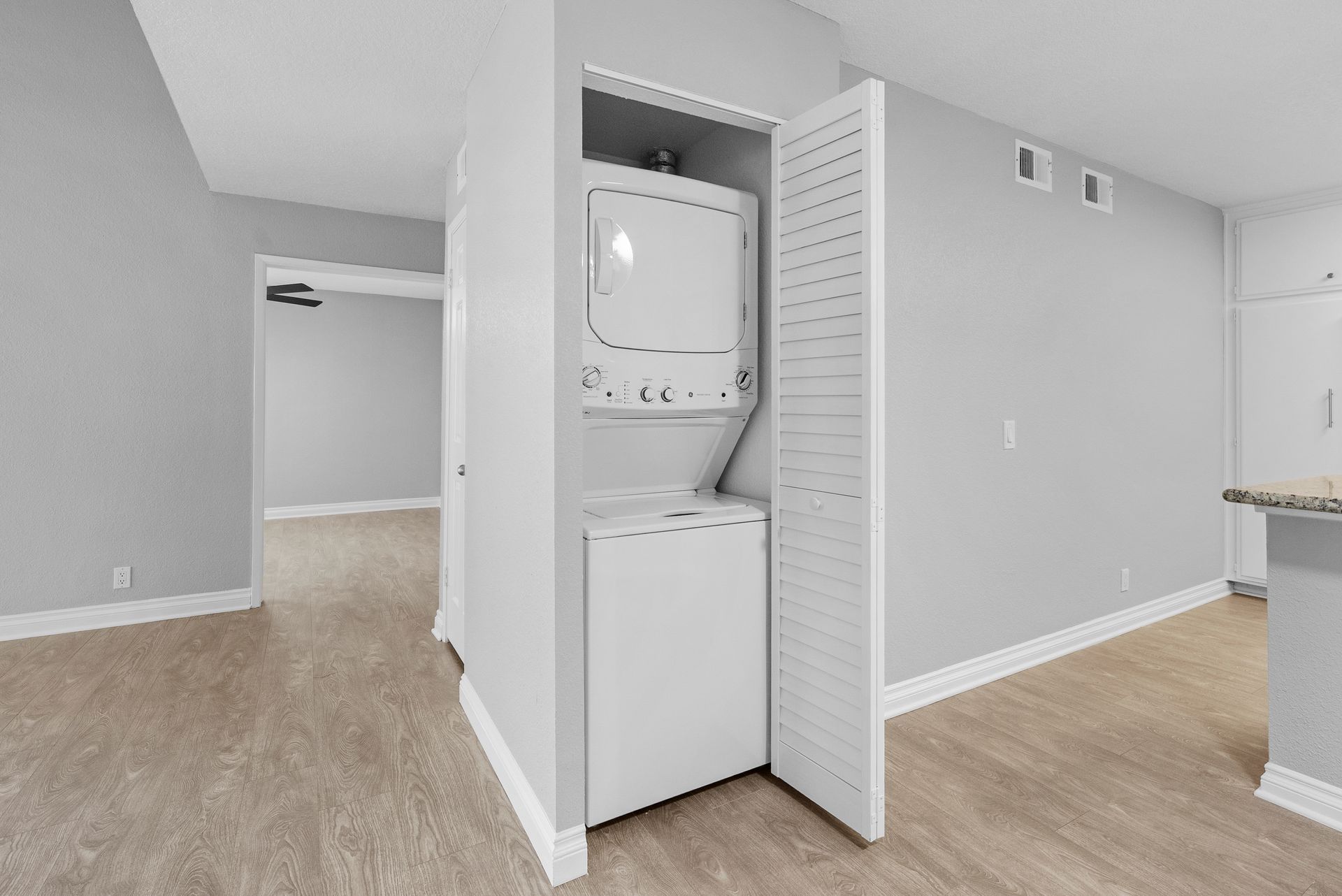 stacked washer and dryer