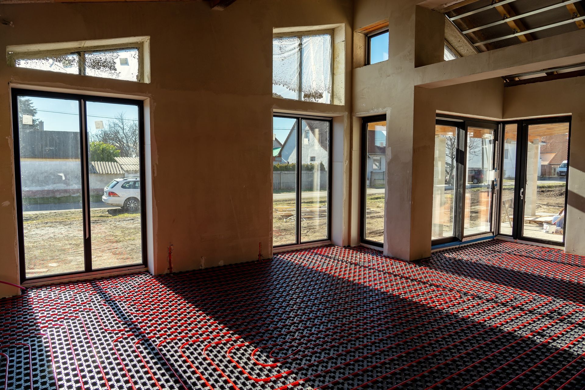 Building Under Construction with  a Radiant Floor Heating System — Illawarra Underfloor Heating In Bellambi, NSW