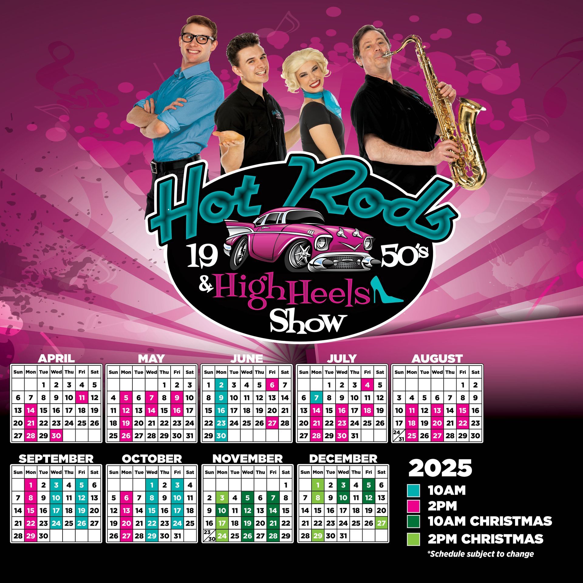 Hot Rods and High Heels seating chart