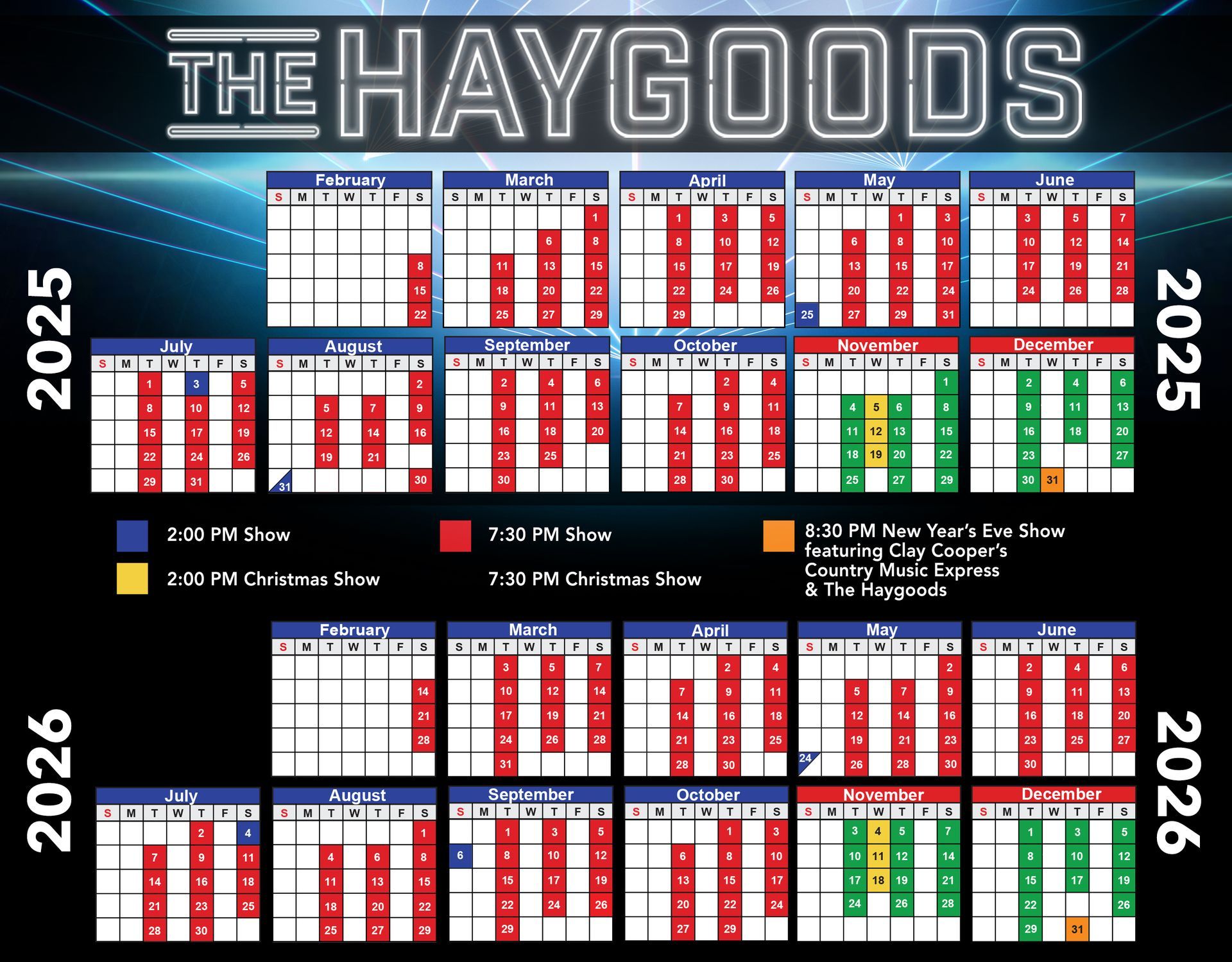 The Haygoods Schedule