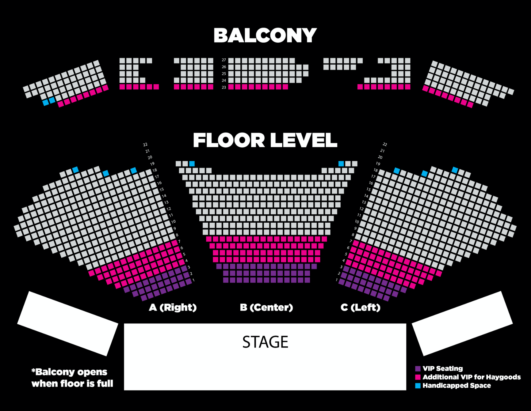 Seating Chart Clay Cooper Theatre