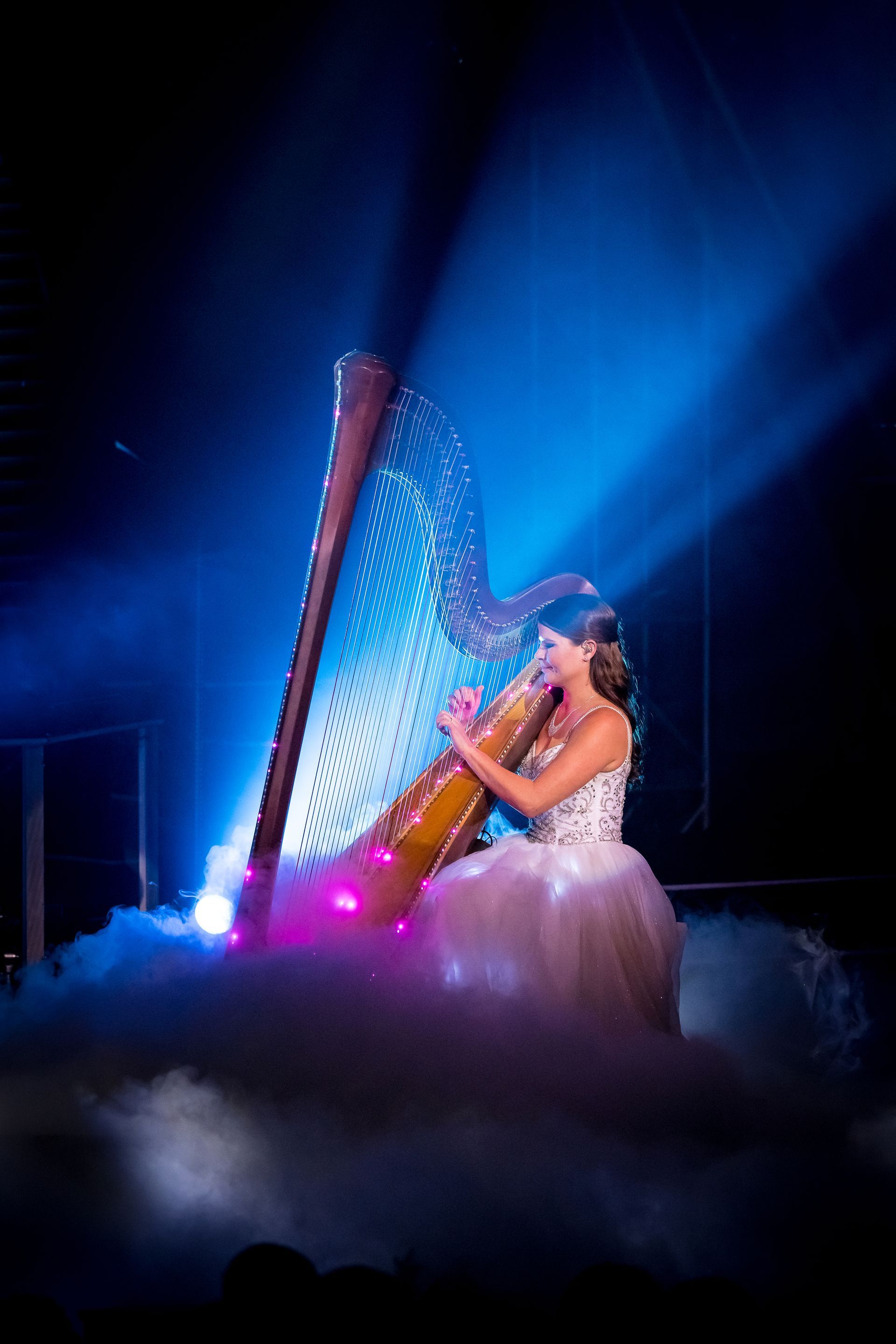 Haygoods playing harp