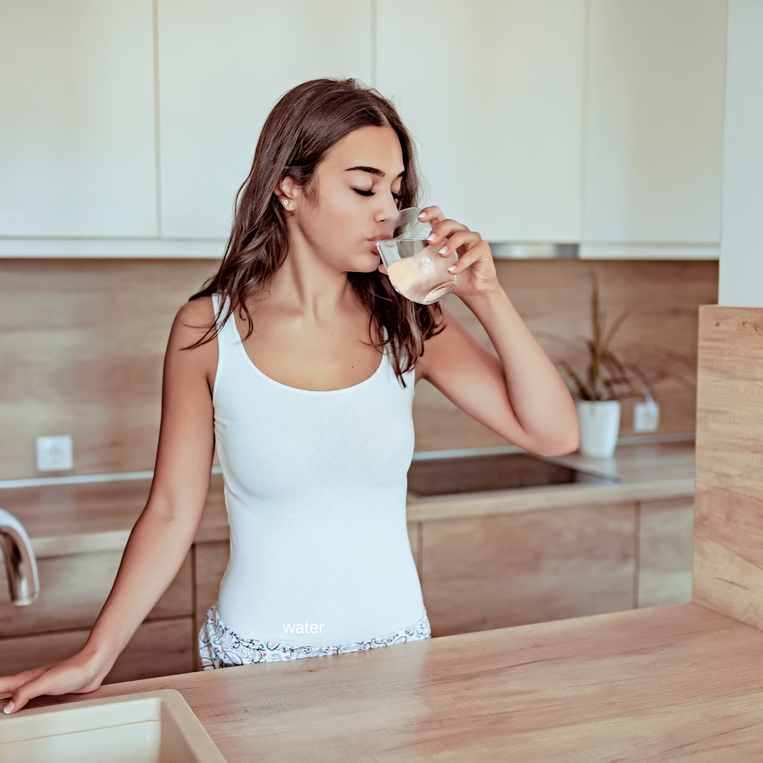 girl drinking water