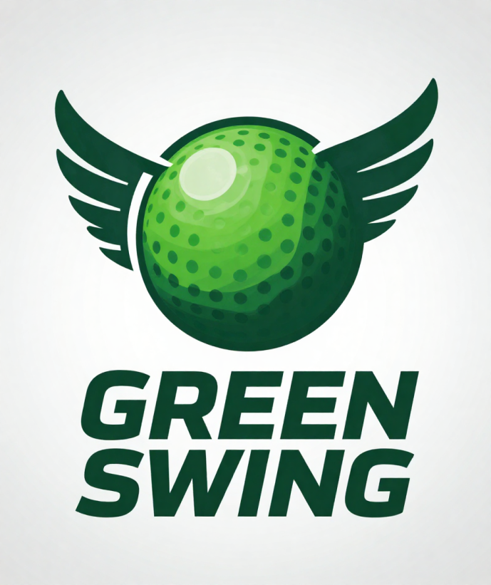 A man is swinging a golf club at a golf ball on a golf course.