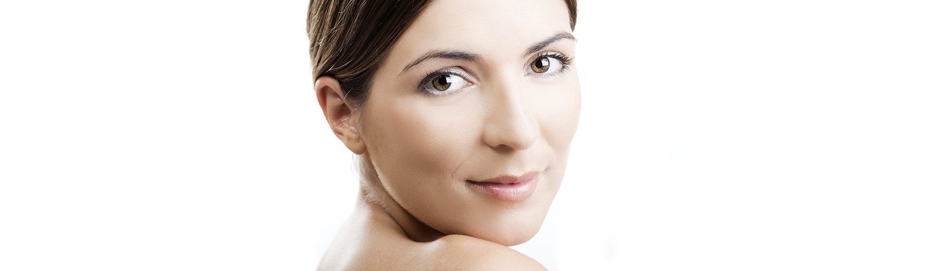 a lady with blemish-free skin