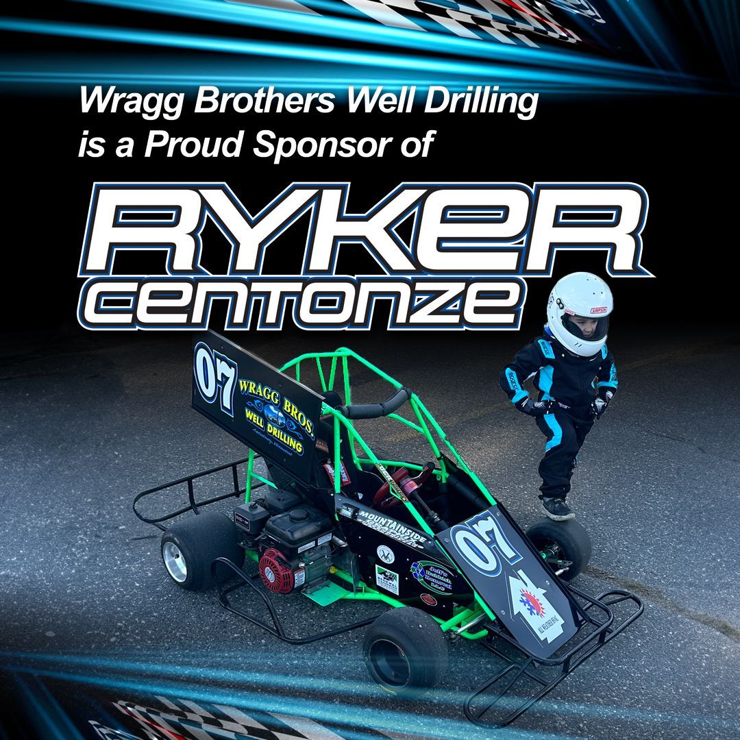 A picture of a race car with the words ryker centonze on it