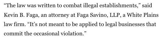 The law was written to combat illegal establishments