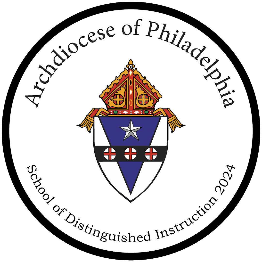 The logo for the archdiocese of philadelphia school of distinguished instruction.
