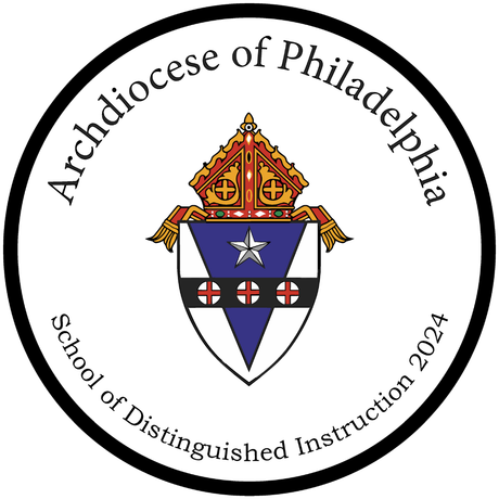 The logo for the archdiocese of philadelphia school of distinguished instruction.