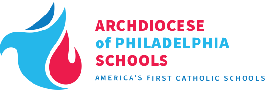 The logo for the archdiocese of philadelphia schools