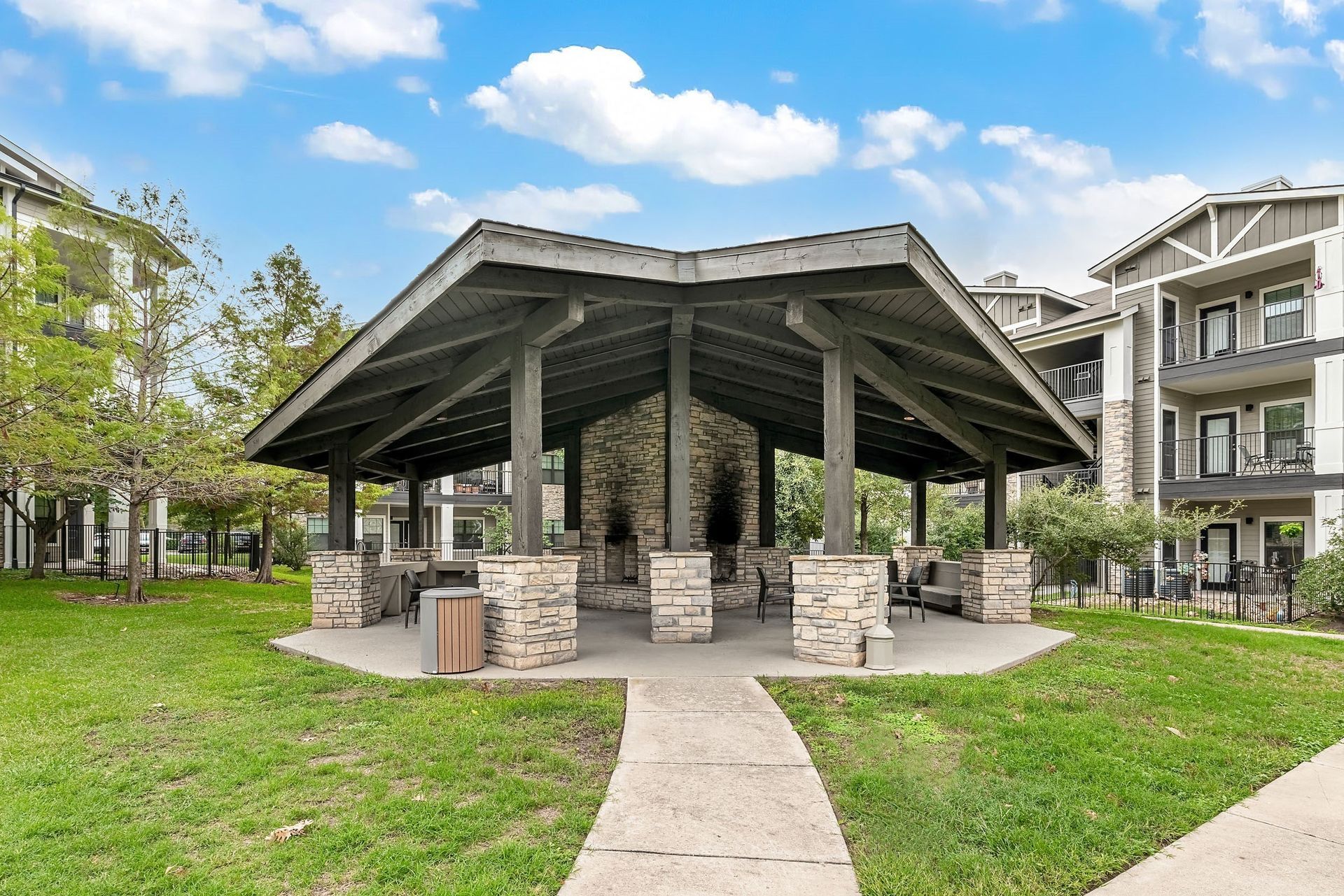 an outdoor pavilion at the preserve at ballantyne commons
