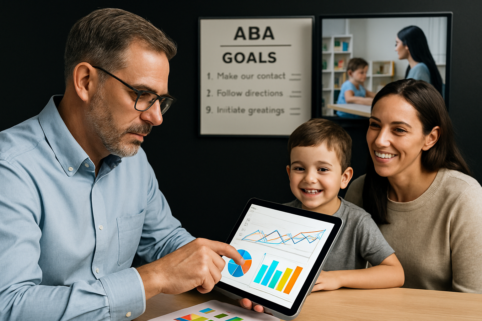 Ball State University webpage for Master's Degree in Applied Behavior Analysis (ABA). Red and white design.