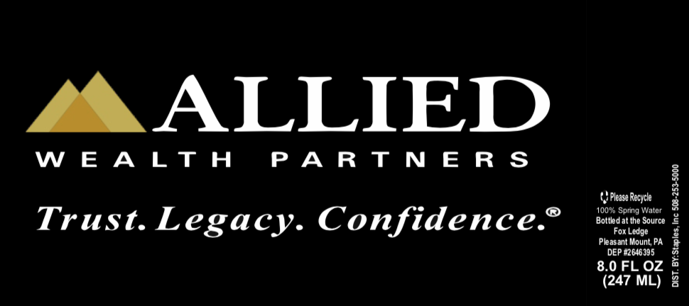 The allied wealth partners logo on a black background