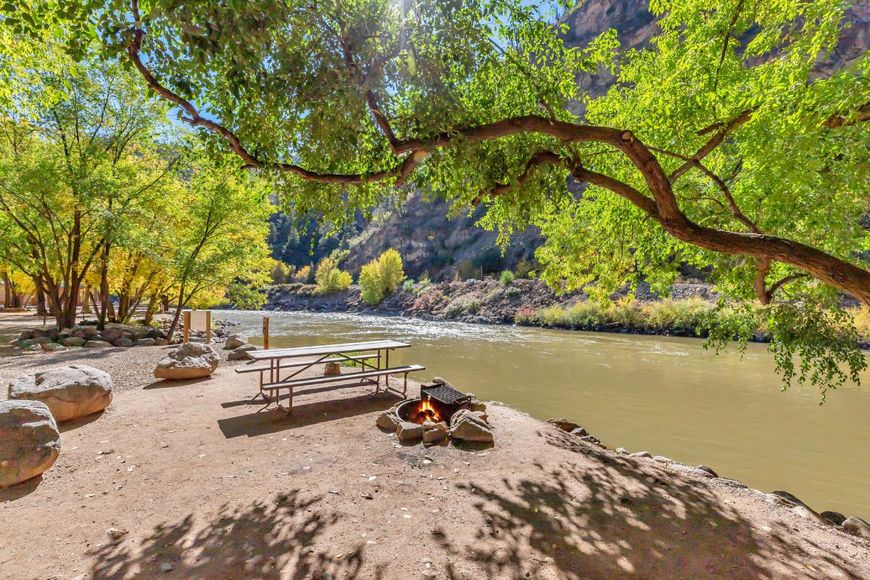 Perfect tent sites on the Colorado River in Glenwood Springs