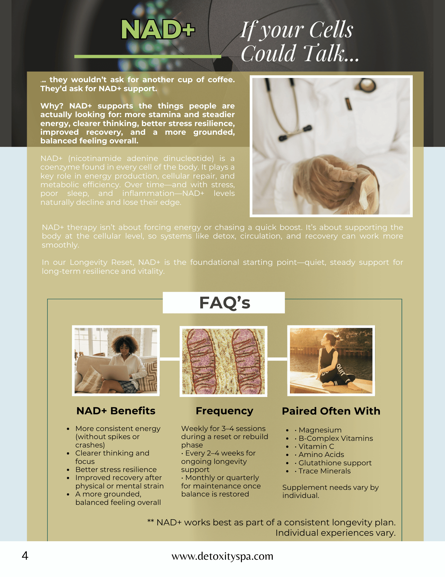 NAD+ cellular support illustrating energy production, metabolic efficiency, and foundational longevity wellness