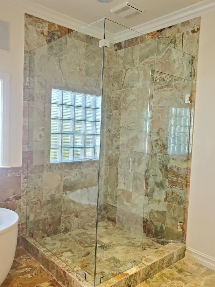 Newly Installed Shower Enclosure — Torrance, CA — Dandoy Glass